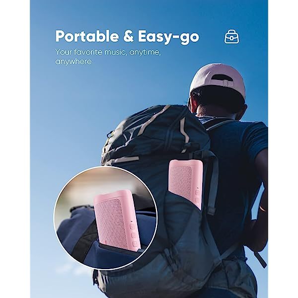 Altavoz Bluetooth con sonido HD, inalámbrico portátil, resistente al agua IPX5, hasta 24 horas de reproducción, emparejamiento TWS, BT5.3