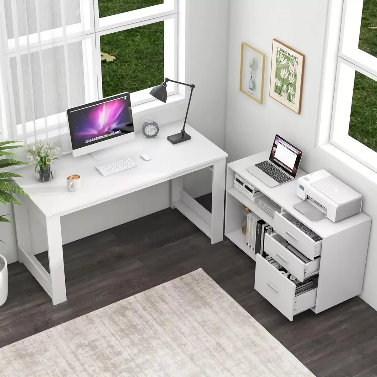 Escritorio Multifuncional Con Archivero Transformable 140cm