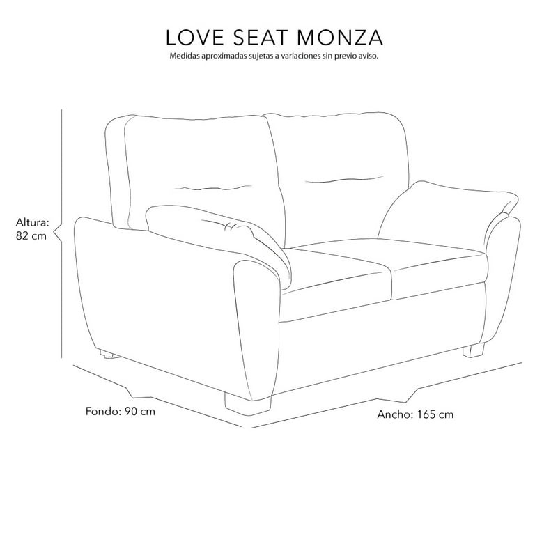 Sala 3-2-1 Monza (Sofá, Love Seat y Sillón)