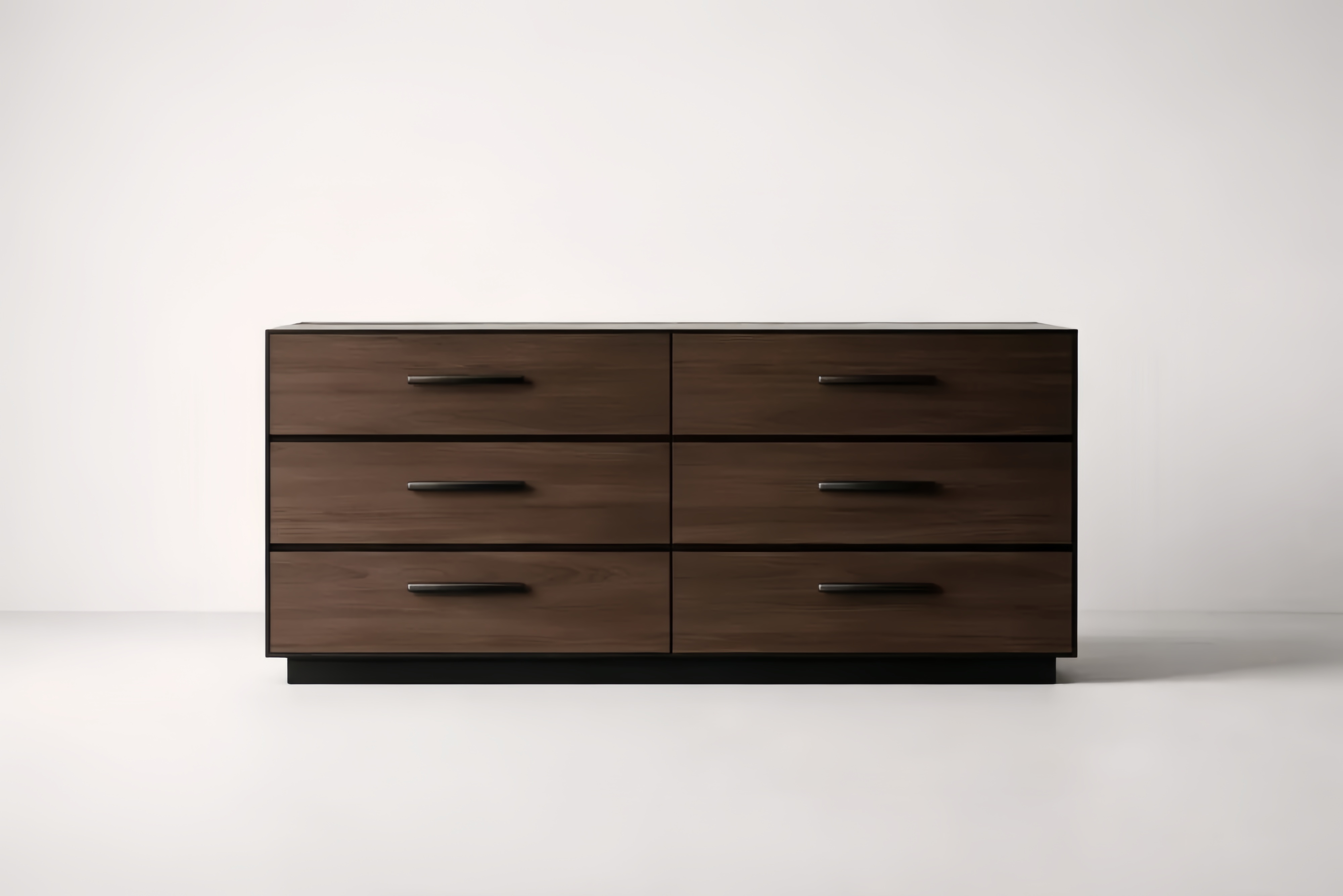 Commode 6 tiroirs en panneaux de particules marron