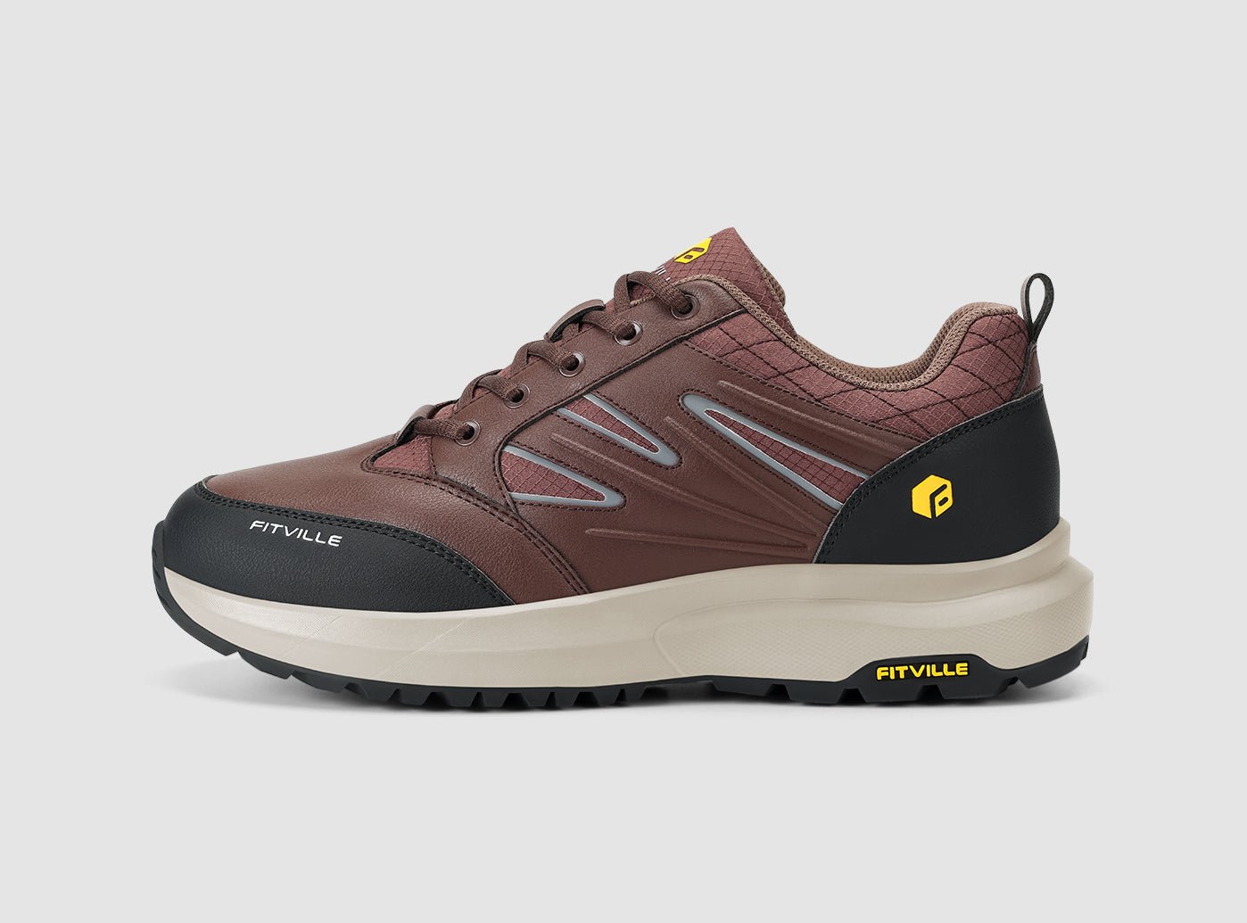 FitVille Men's Low - Top Sturdy Core Hiking Shoes V2 - 9