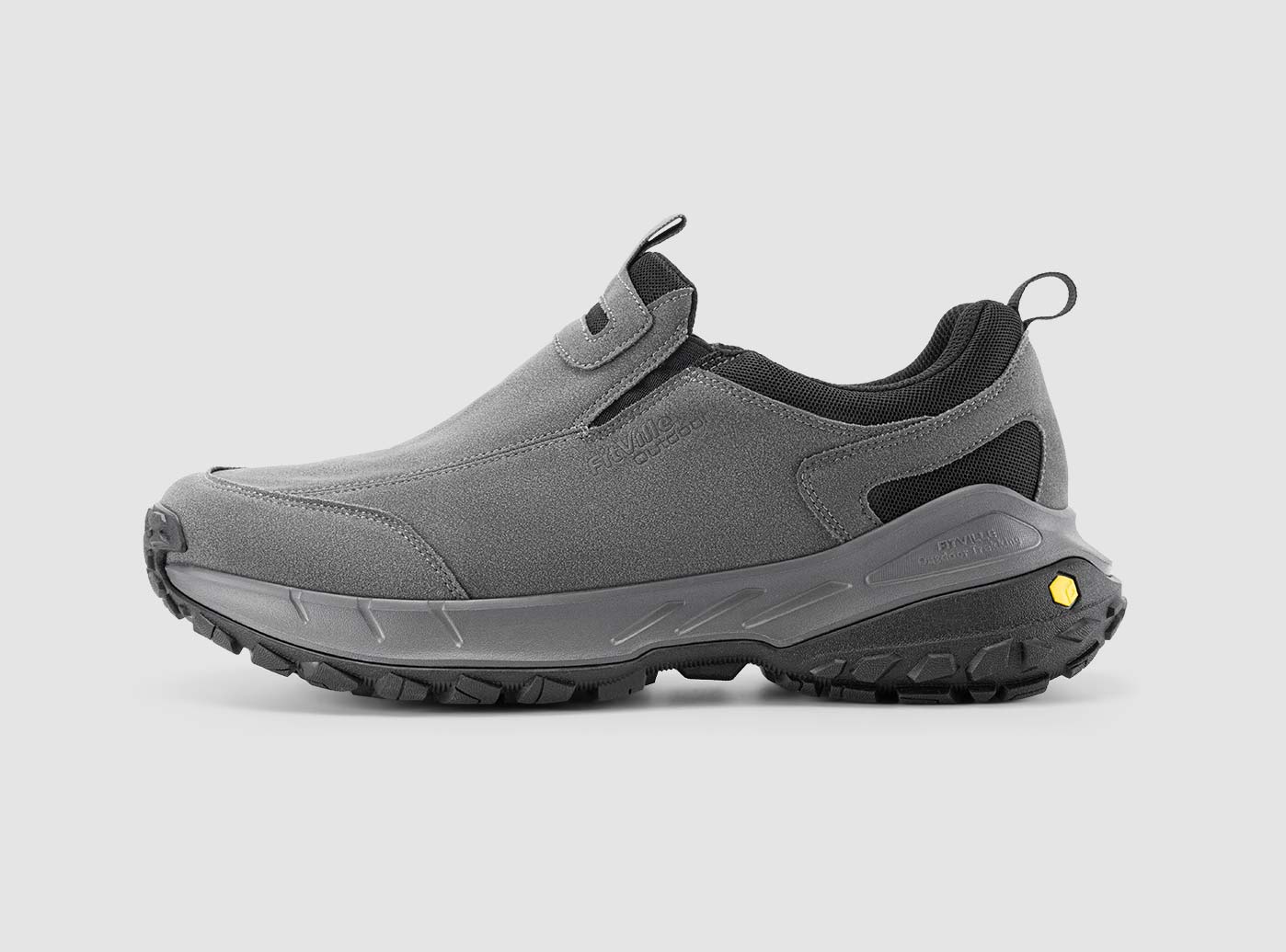 FitVille Men's Low - Top LugMax Outdoor Slip - On V3 - 19