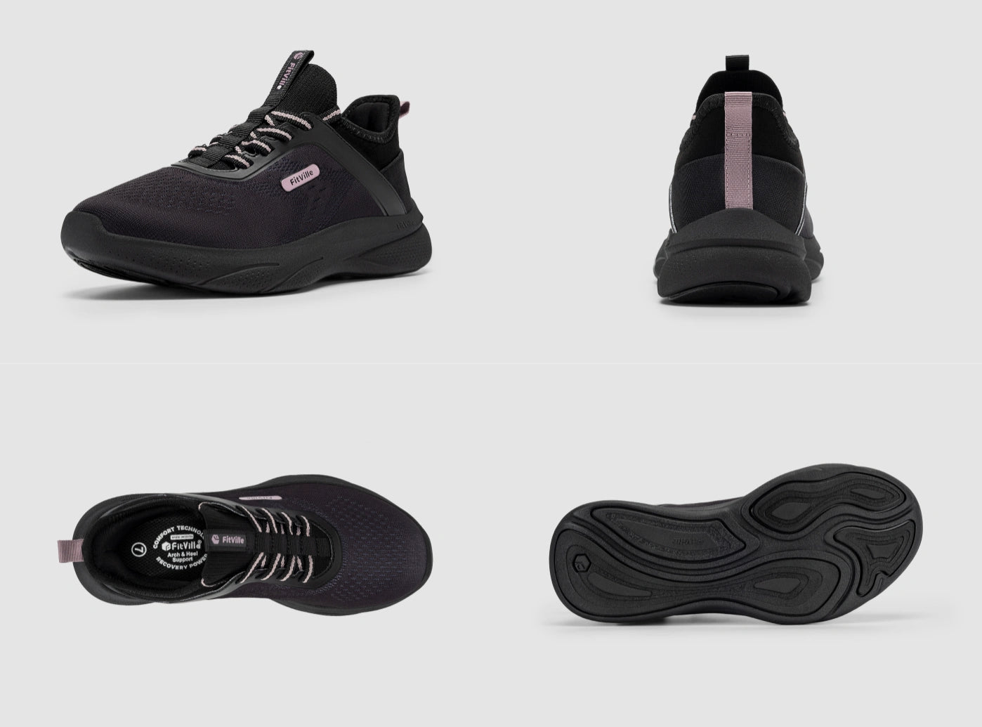 FitVille Women's ZephyrLite Walking Shoes V1 - 8