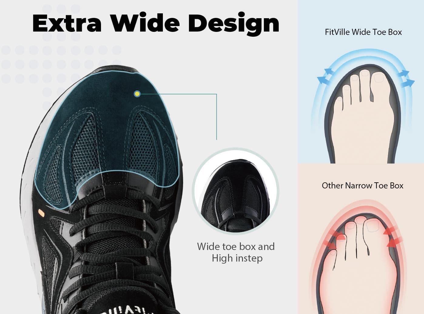 FitVille Men's Rebound Core Walking Shoes V1 - 17