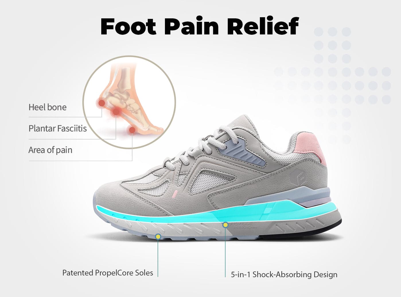 FitVille Women's Rebound Core Walking Shoes V1 - 4