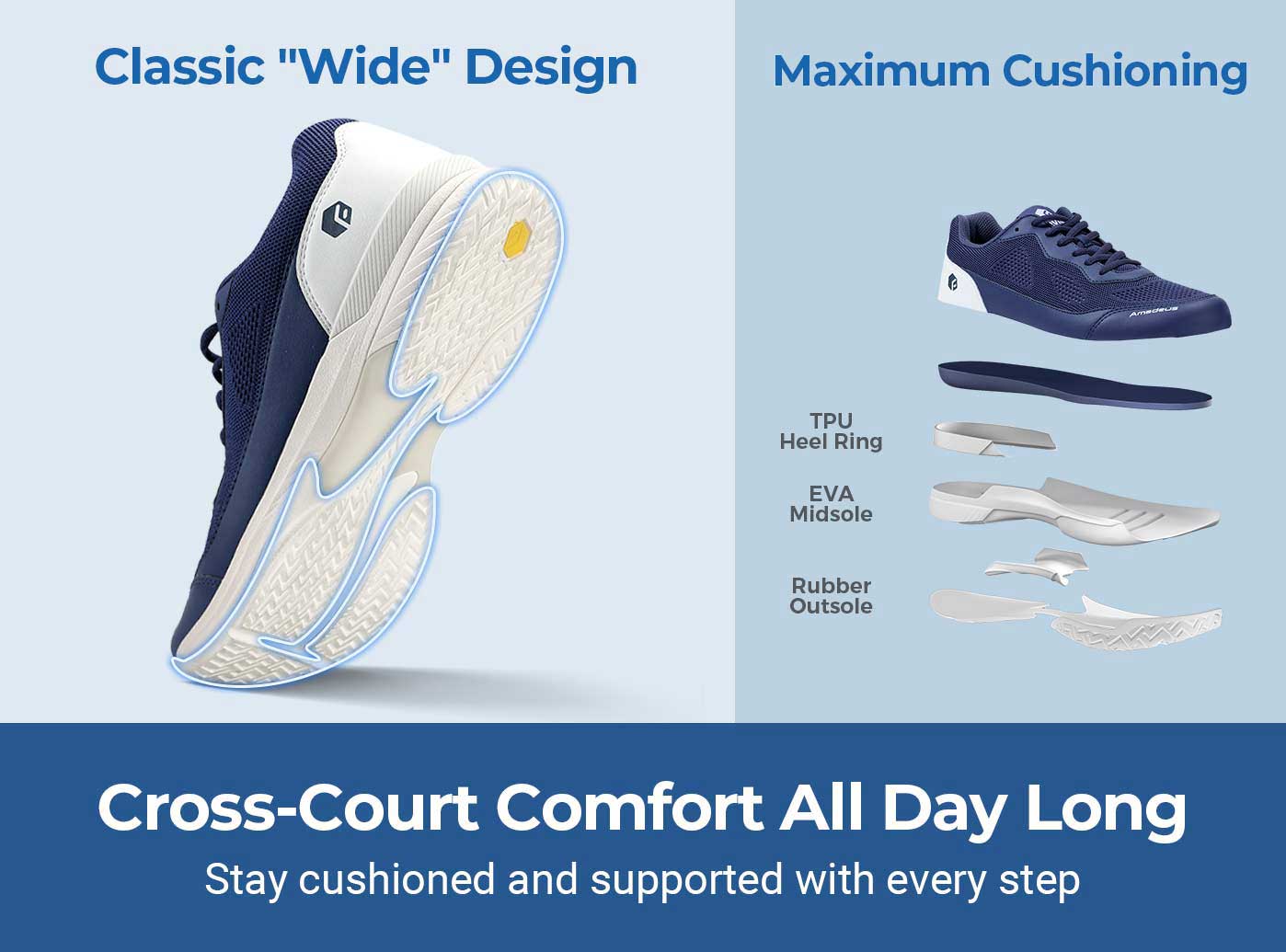 FitVille Men's Court Tennis Amadeus V2 - 14