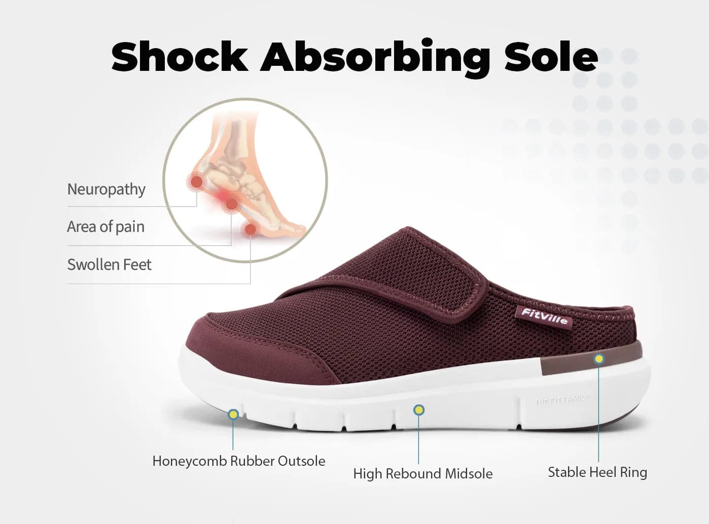 FitVille Women's EasyTop Diabetic Slipper V5 - 5