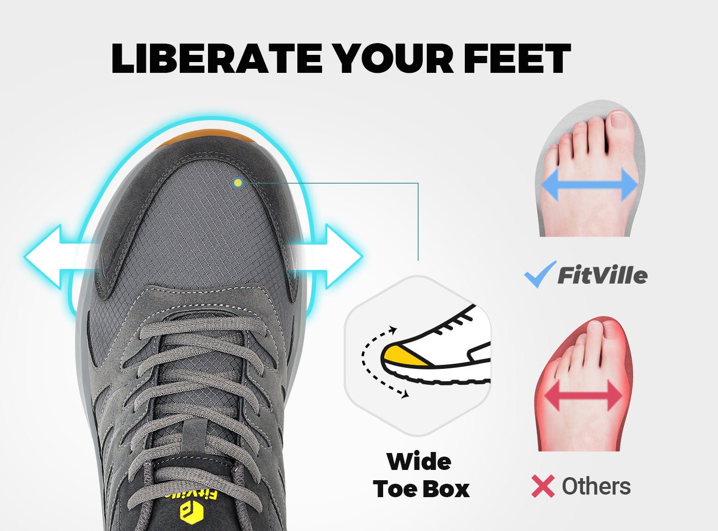 FitVille Men's Low - Top Sturdy Core Hiking Shoes V4 - 3
