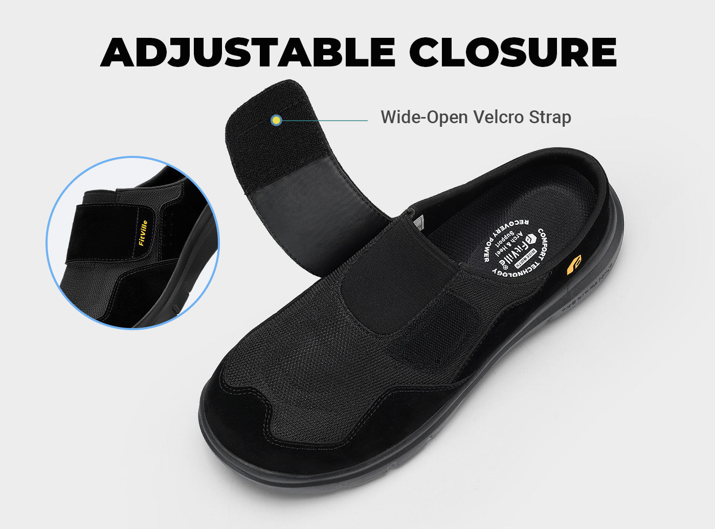 FitVille Men's EasyTop Diabetic Slipper V3 - 4