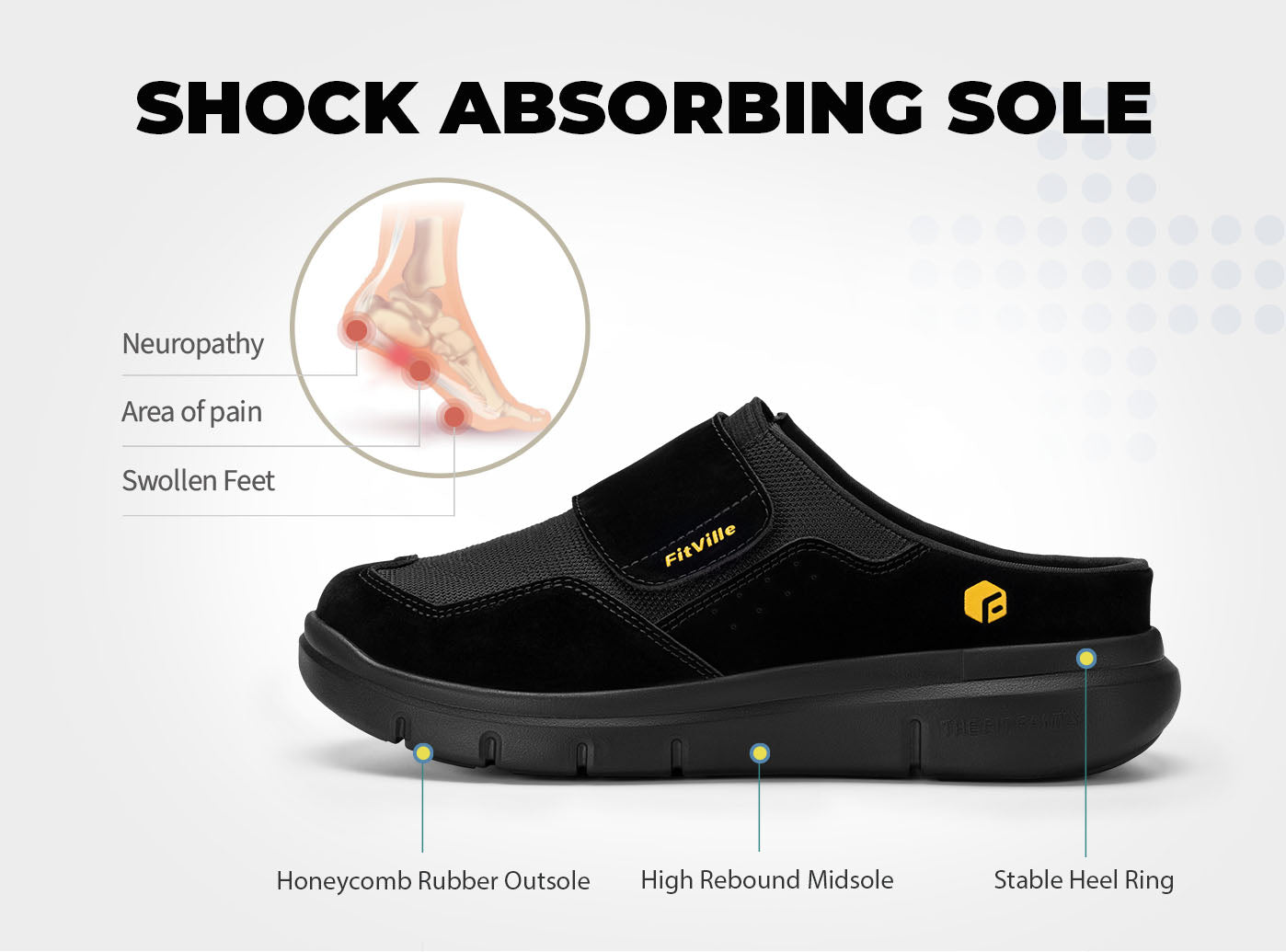 FitVille Men's EasyTop Diabetic Slipper V3 - 5