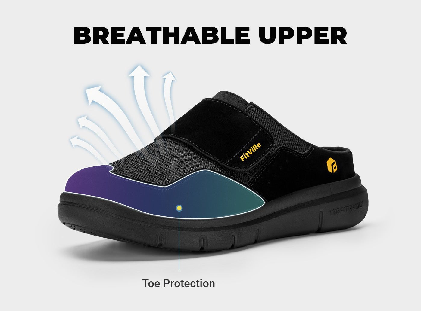 FitVille Men's EasyTop Diabetic Slipper V3 - 3