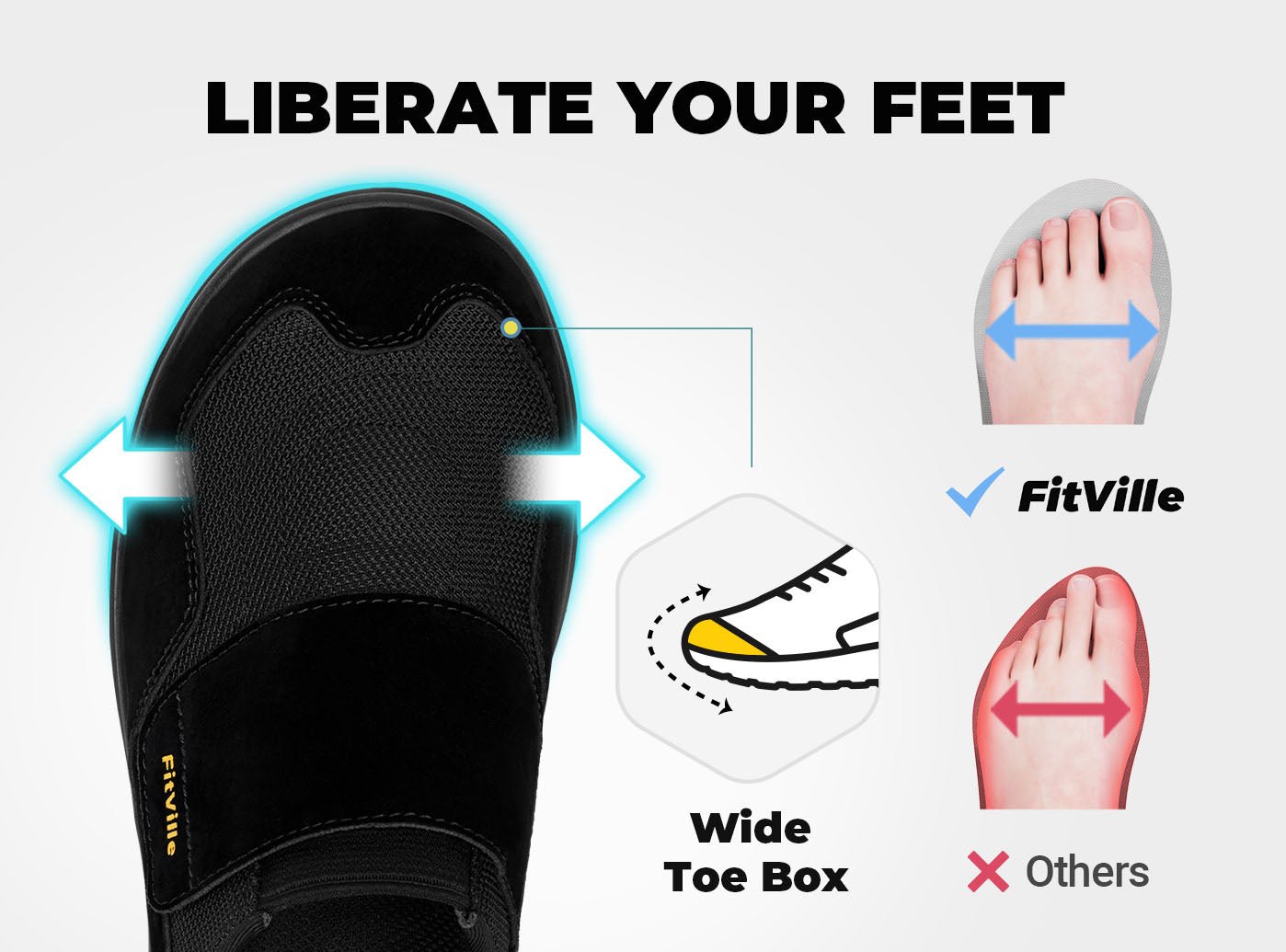 FitVille Men's EasyTop Diabetic Slipper V3 - 2