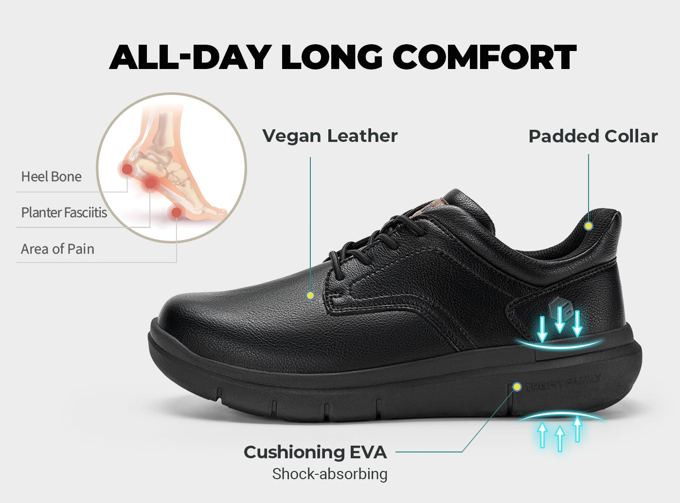 FitVille Men's EasyWalk Slip - On Dress Shoes V2 - 4