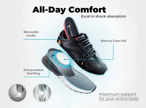FitVille Men's Rebound Core Walking Shoes V1 - 5