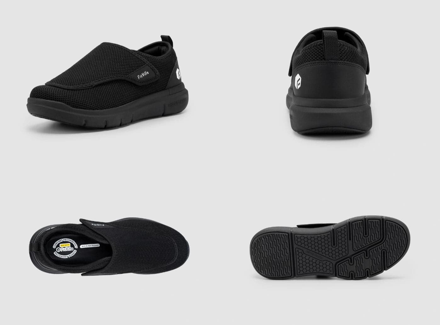 FitVille Men's EasyTop Wings Diabetic Shoes V2 - 7