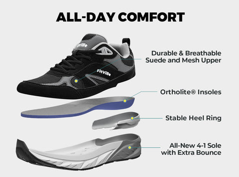 FitVille Men's Rebound Neo Walking Shoes V1 - 12