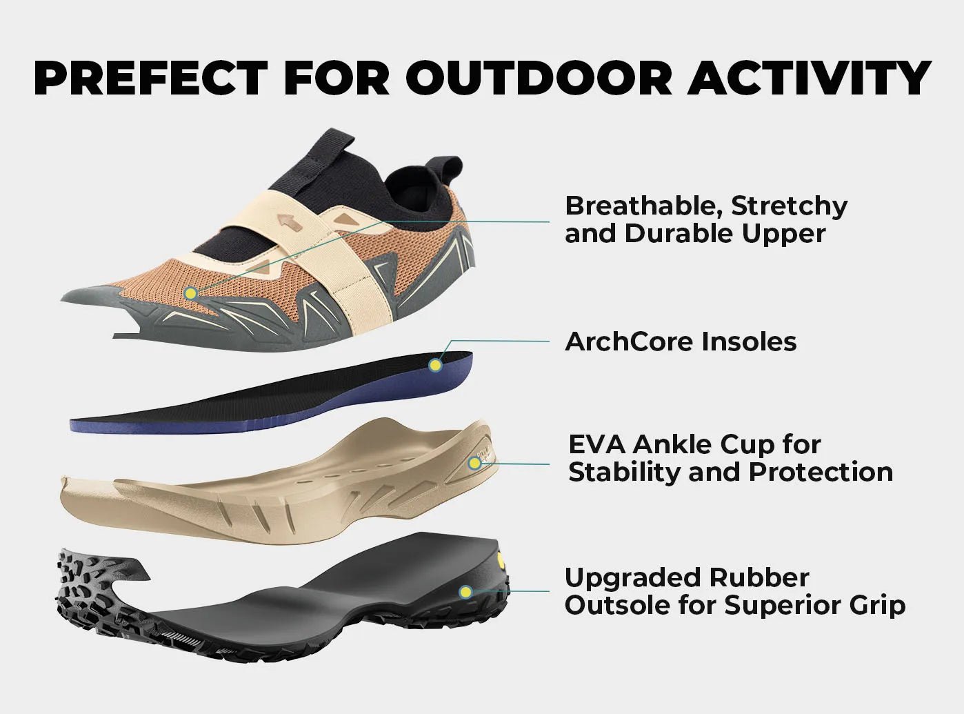 FitVille Men's Low - Top LugMax Hiking Shoes V4 - 22