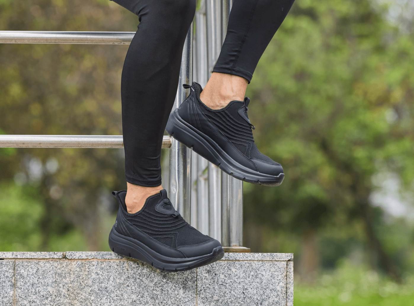 FitVille Men's Step Ease Slip - On Walking Shoes V1 - 2