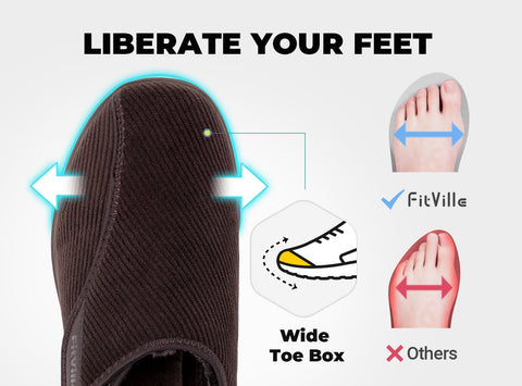 FitVille Men's EasyTop Comfort Slipper V1 - 23
