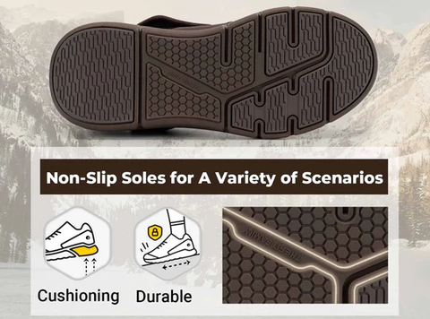 Gout patients benefit from non-slip rubber sole winter bootsto safely navigate icy surfaces, reducing the risk of falls.