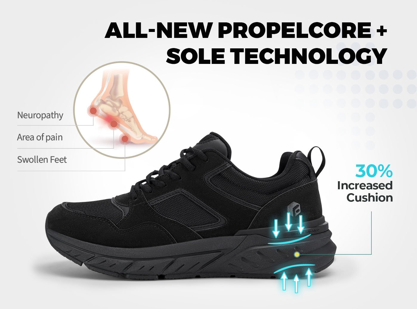 FitVille Men's Rebound Neo Walking Shoes V2 - 5
