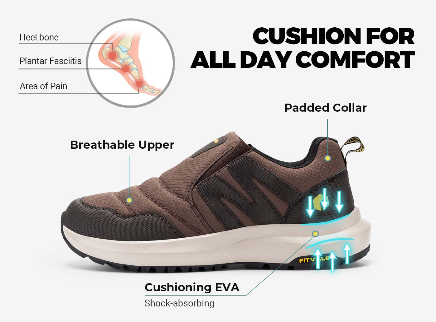 FitVille Men's Explorer Outdoor Slip - On V2 - 5