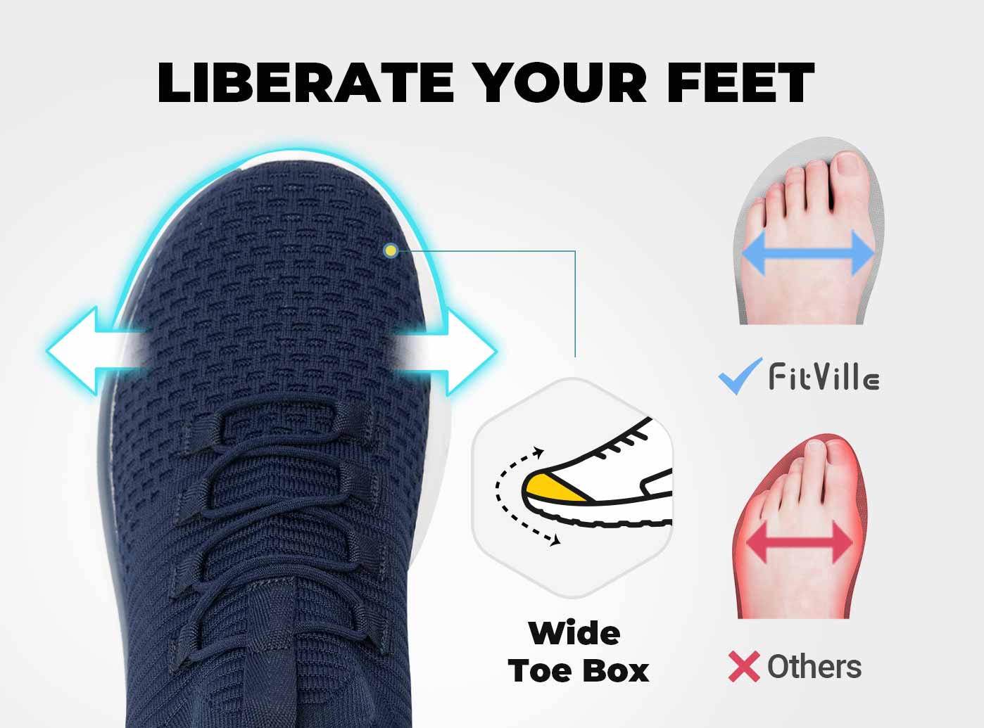 FitVille Men's Cloud Wanderer Slip - On V4 - 5