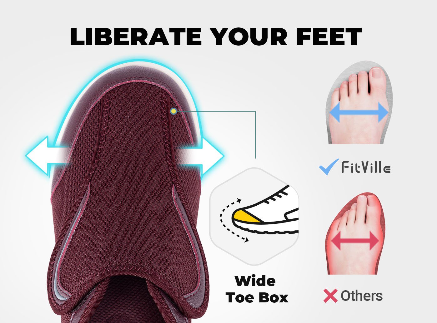 FitVille Women's EasyTop Wings Diabetic Shoes V9 - 2