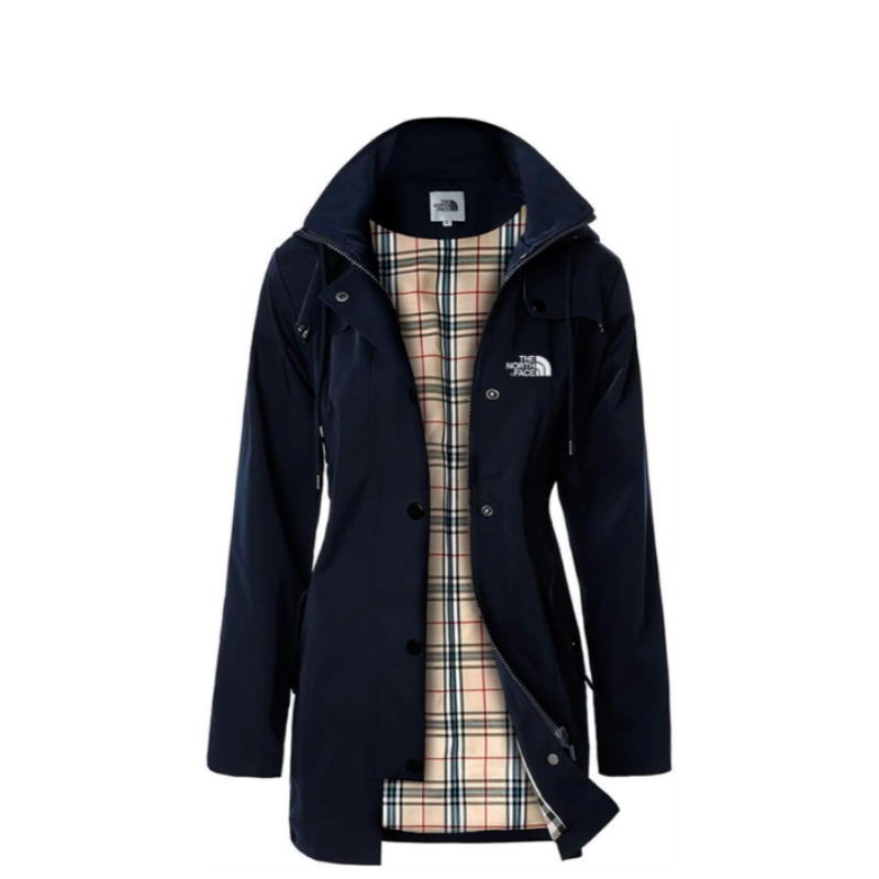 SaphiRose Women's Long Hooded Rain Jacket Outdoor Raincoat Windbreaker