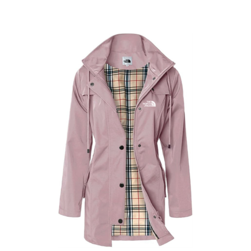 SaphiRose Women's Long Hooded Rain Jacket Outdoor Raincoat Windbreaker