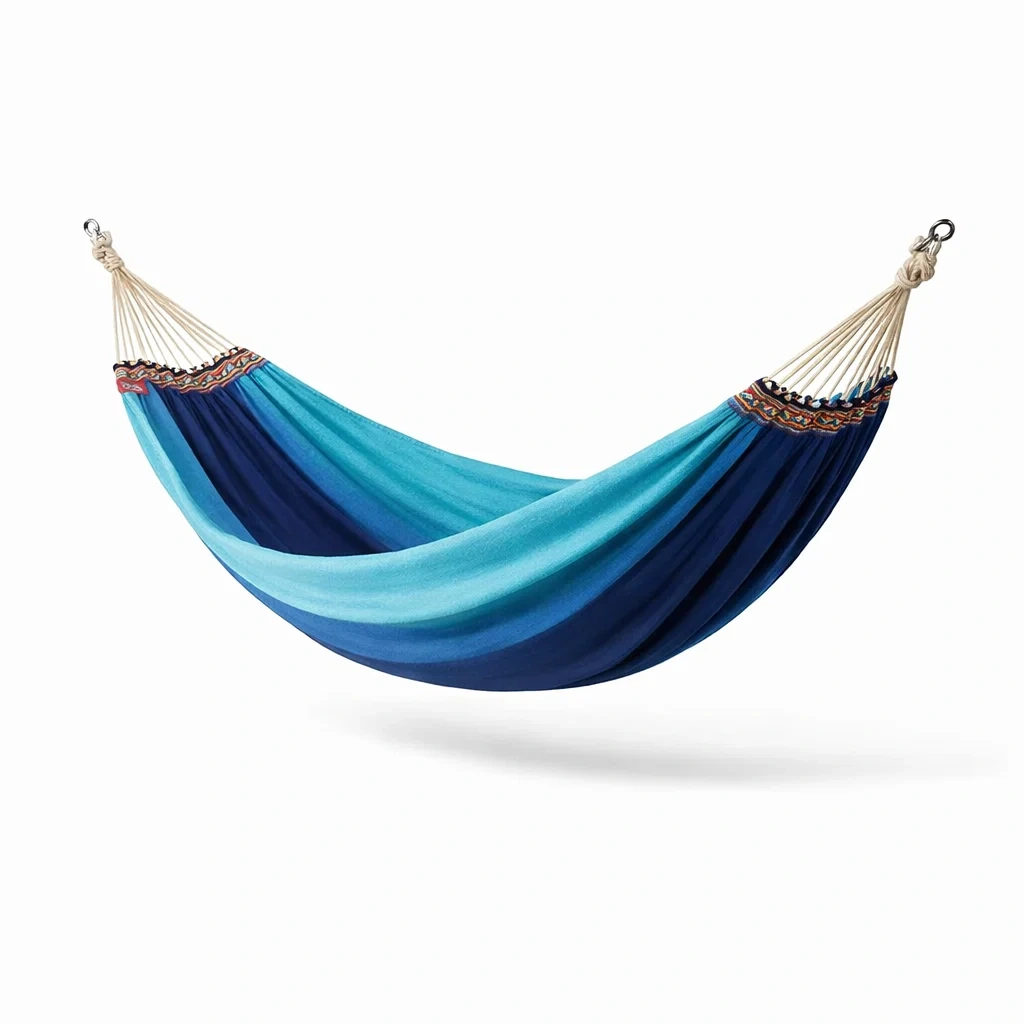 Amaca in cotone blu sfumato-LUXEOASISVIBES