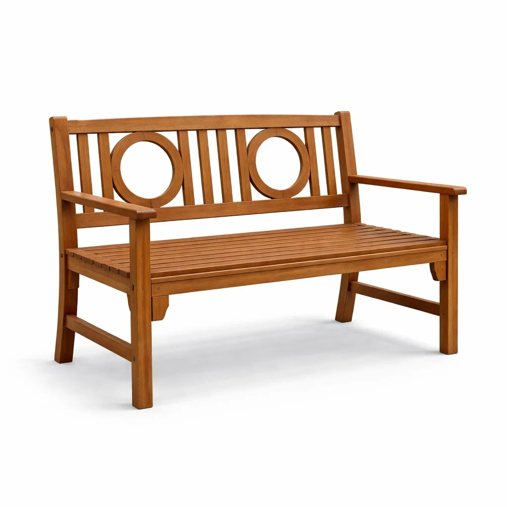 Panchina in legno di acacia-LUXEOASISVIBES