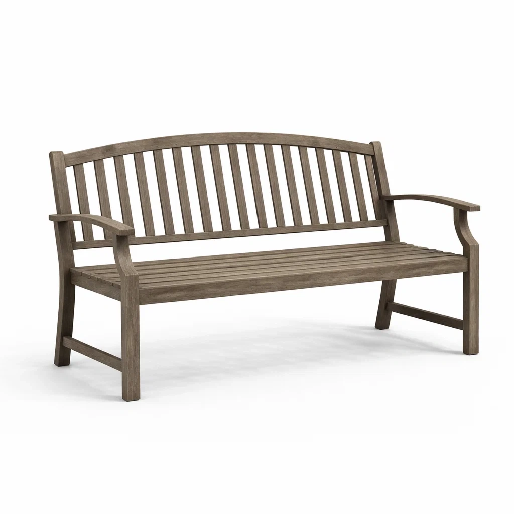Panchina da giardino in legno di acacia marrone-LUXEOASISVIBES