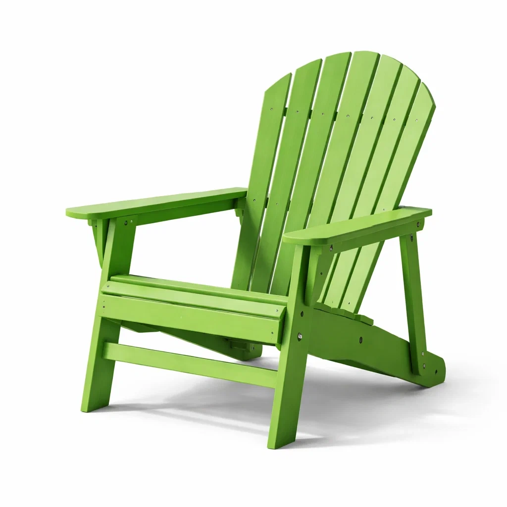 Sedia adirondack da esterni in legno verde-LUXEOASISVIBES