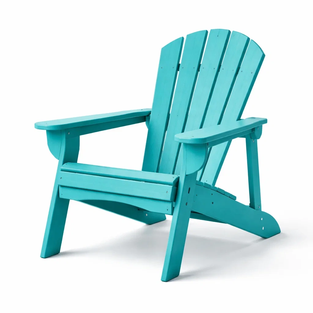 Sedia adirondack da esterno in legno composito azzurro-LUXEOASISVIBES