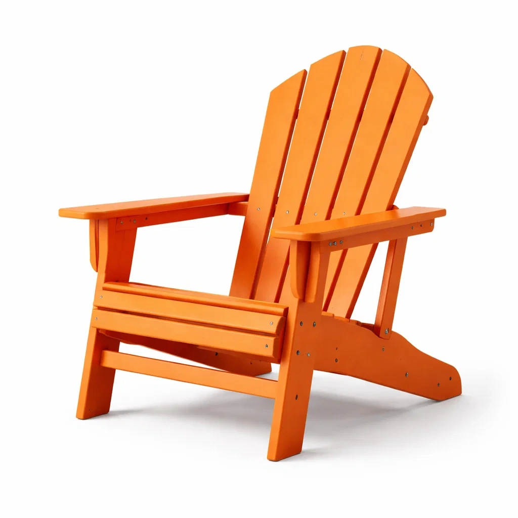 Sedia adirondack in legno arancione-LUXEOASISVIBES