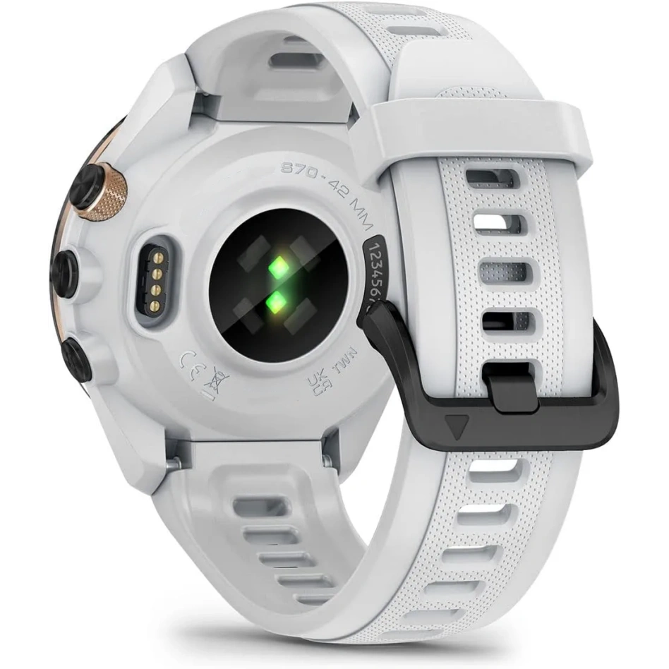 ⊙Spring Sale⛳S70 (White, 42mm) Golf GPS Watch Bundle