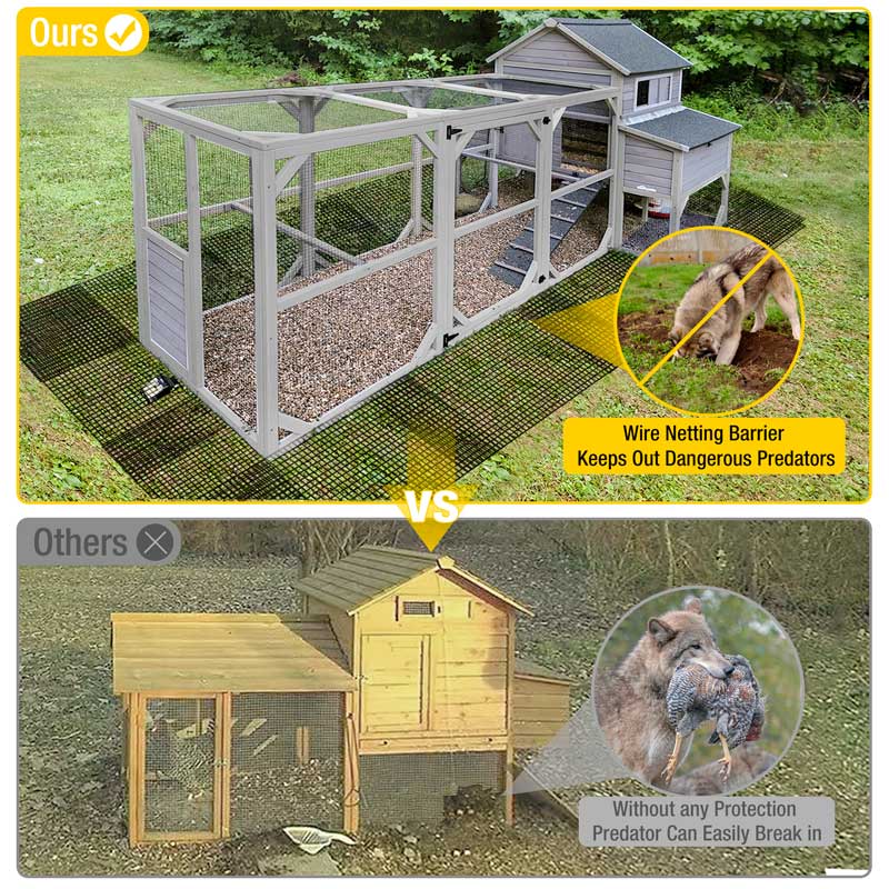 Wooden Chicken Coop on Wheels AIR23, Backyard Chicken Cage for 2-3 Hens