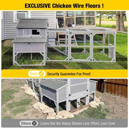 Wooden Chicken Coop on Wheels AIR23, Backyard Chicken Cage for 2-3 Hens