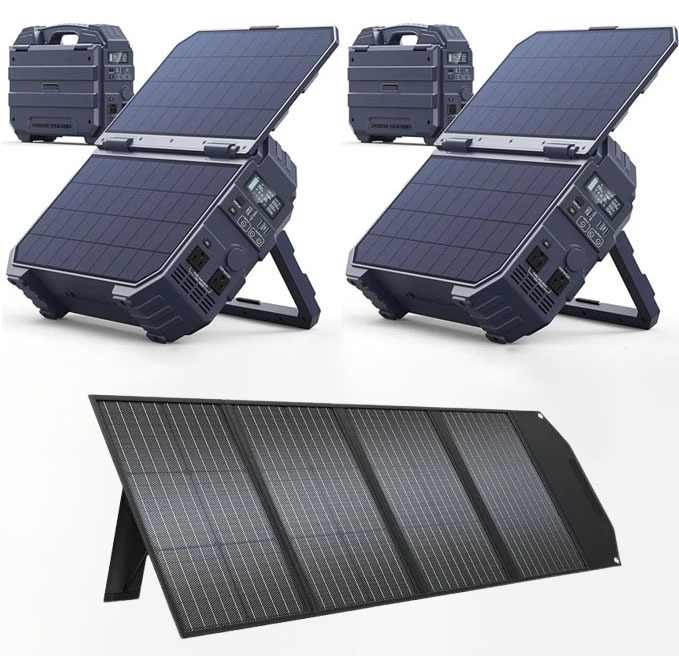 Liquidation Sale💥Last Day Buy 1 Get 1 Free💥Portable Power Station with Built-in Solar Panel