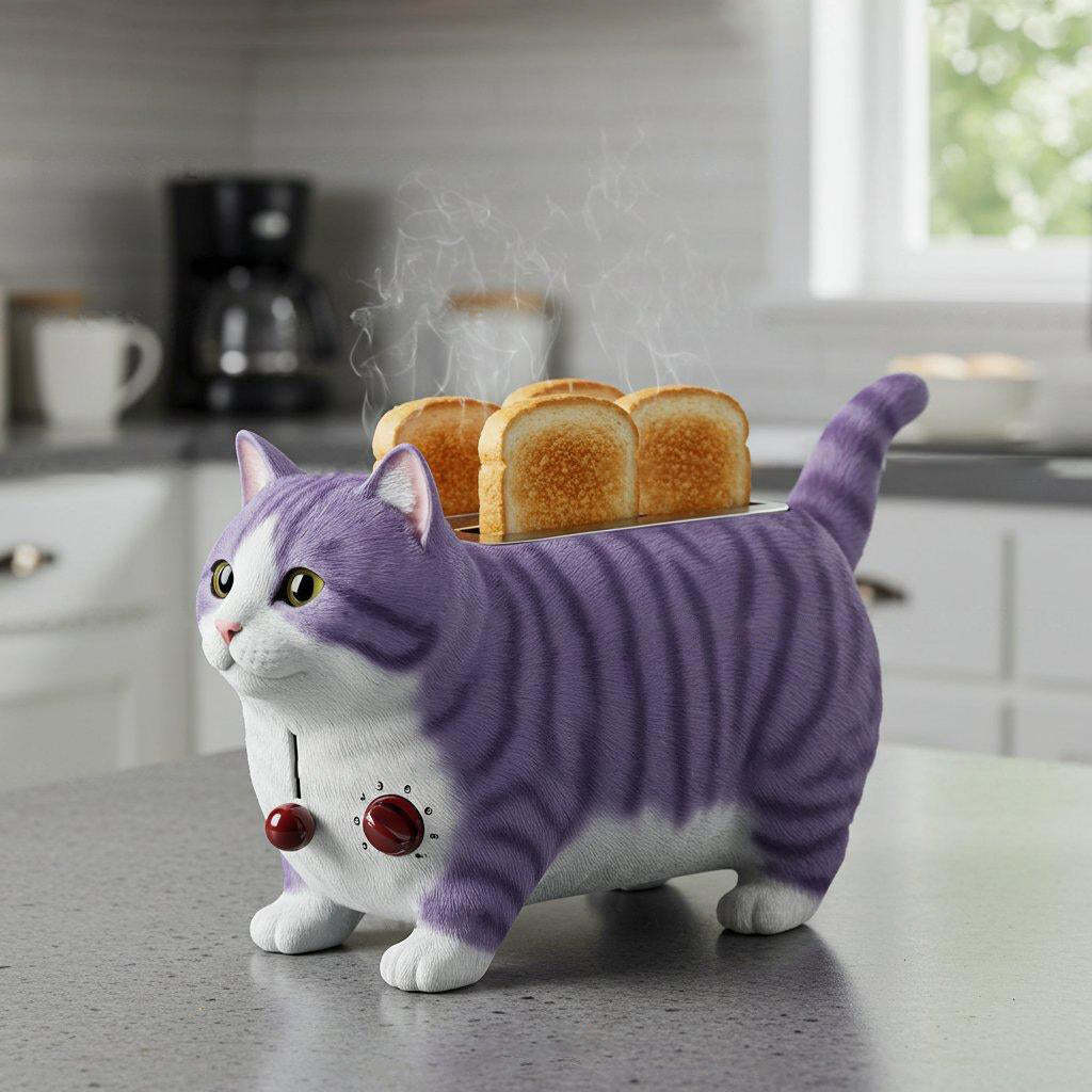 Spring Sale💥Purr-fect Toast Every Time: 7-Color Cat Toaster