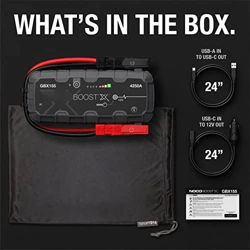 🔥Flash sale-Save Up To 80%🔥- NOCO Boost X GBX155 4250A Jump Starter for 10.0L Gasoline and 8.0L Diesel Engines
