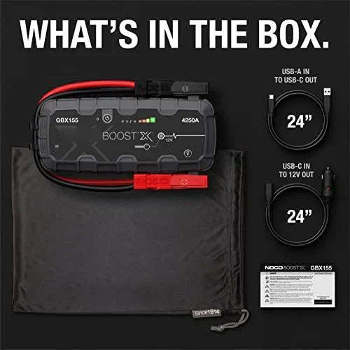 🔥Flash sale-Save Up To 80%🔥- NOCO Boost X GBX155 4250A Jump Starter for 10.0L Gasoline and 8.0L Diesel Engines