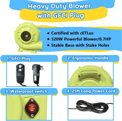 🔥 Limited-Time Deal – Save Up To 80% !Inflatable Water Slide Park for Party Fun,15x15FT,Big Splash Pool