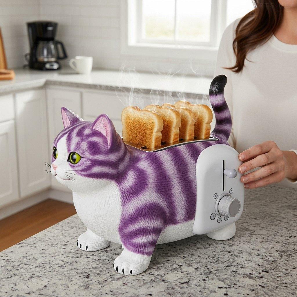 Spring Sale💥Purr-fect Toast Every Time: 7-Color Cat Toaster