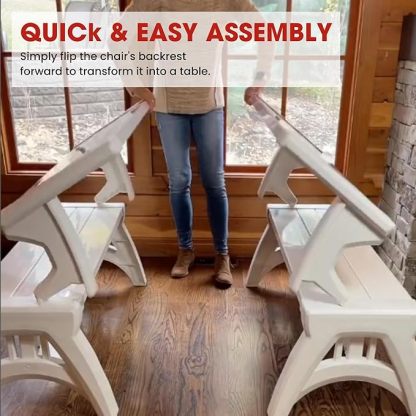 Convert-a-Bench Gen II XL Designer Series Bench-to-Table  Modern Outdoor Patio Furniture Stool Chairs