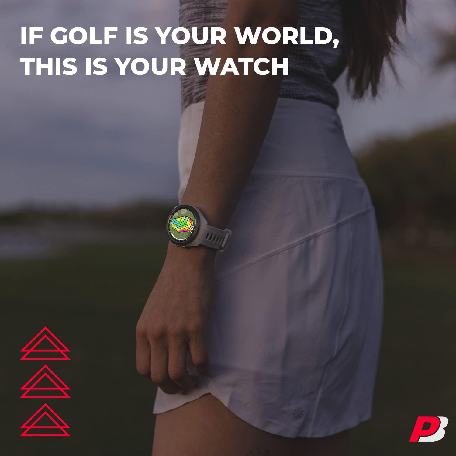 ⊙Spring Sale⛳S70 (White, 42mm) Golf GPS Watch Bundle