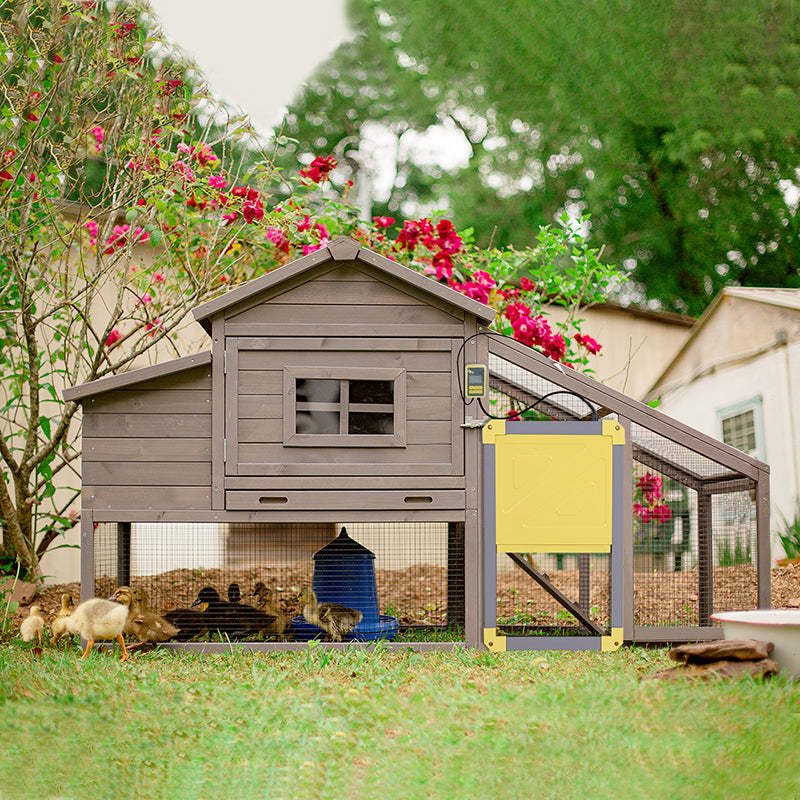 Wooden Chicken Coop on Wheels AIR23, Backyard Chicken Cage for 2-3 Hens