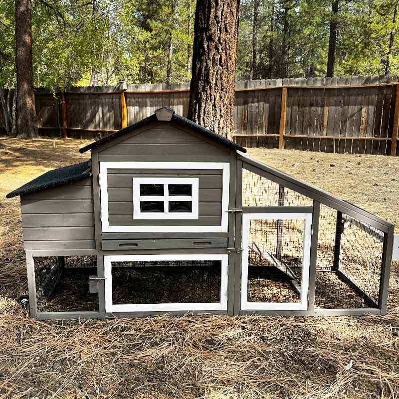 Wooden Chicken Coop on Wheels AIR23, Backyard Chicken Cage for 2-3 Hens