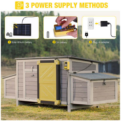 Wooden Chicken Coop on Wheels AIR23, Backyard Chicken Cage for 2-3 Hens